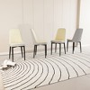 NicBex 47-63" Dining Table Set for 4 Modern Extendable Dining Table Metal Legs with 4 PU Chairs - 2 of 4