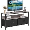 TV Schrank, Lowboard, TV Bank, Fernsehtisch Aus Holz, TV Board, Fernsehschrank Mit 2 Schubladen Und Regalen, TV Regal f¨¹r Fernseher Bis Zu 55 Zoll - 2 of 4