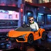 Qaba Lamborghini Revuelto Licensed 12V Kids Ride on Car, Battery Powered Kids Electric Car w/ Hydraulic Doors, Remote, Training Wheels - 3 of 4