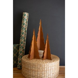Kalalou Set of Three Rustic Christmas Trees – Farmhouse Holiday Decor - 1 of 4