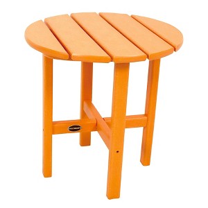 POLYWOOD Round Patio Side Table - Orange