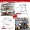 HOMDOX 5-Tier Heavy Duty Metal Storage Rack, 60"W x 14"D x 72"H Adjustable Wire Metal Shelves for Storage, 1500LBS Free Standing Storage Shelf Units - 2 of 4