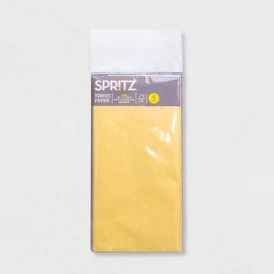 8ct Gift Wrap Tissue Paper Yellow - Spritz™: Solid Pattern, All Occasions, Easter, 16.5" x 24", Gift Packaging Accessories