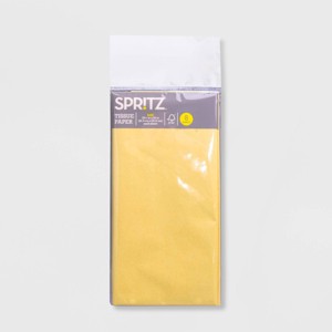 8ct Gift Wrap Tissue Paper Yellow - Spritz™: Solid Pattern, All Occasions, Easter, 16.5" x 24", Gift Packaging Accessories - 1 of 1