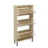NicBex Shoe Cabinet with 3 Doors,Freestanding Shoe Organizer for Hallway,Entryway - 4 of 4