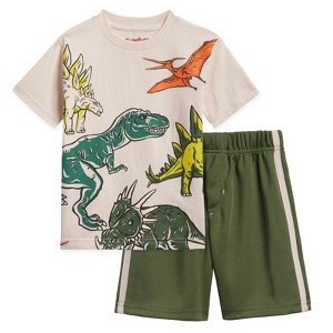 Funstuff Dinosaur Animal Video Game Astronaut Truck Athletic T-Shirt & Mesh Shorts Outfit Toddler to Little Kid - 1 of 4
