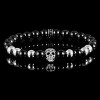 Crucible Men's Polished Skull and Black Onyx Stone Bead Stretch Bracelet (8mm) - 3 of 4