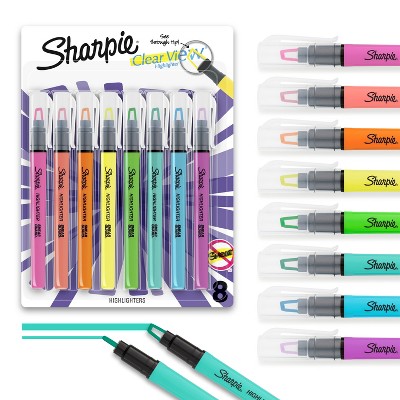 Sharpie Highlighter Clearview Stick 8ct