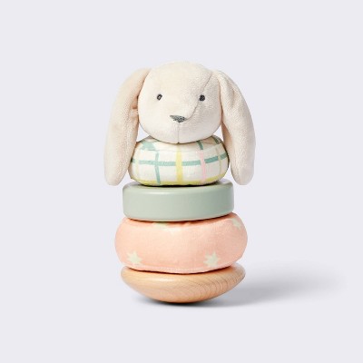 New Jojo Maman Bebe Pink Bunny Rabbit Lovey Plush Doll Toy Baby Infant  White NWT