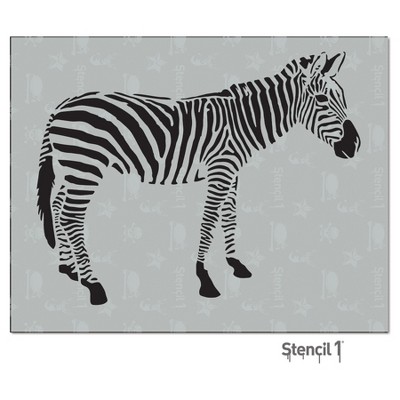 Stencil1 Zebra - Stencil 8.5" x 11"