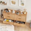 Fluted Dresser for Bedroom with Drawers, Wooden Chest of Drawers with Metal Handle & Feet, Natural Dresser for Living Room, Hallway, Bedroom - 4 of 4