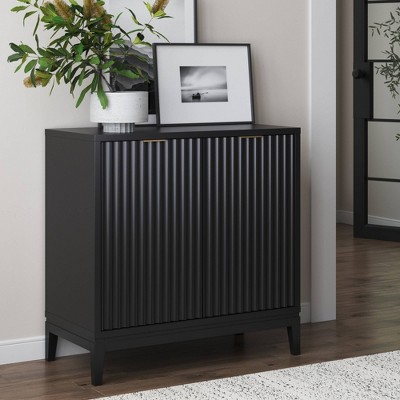 Nathan James Jasper Wood Fluted Console Table with Doors