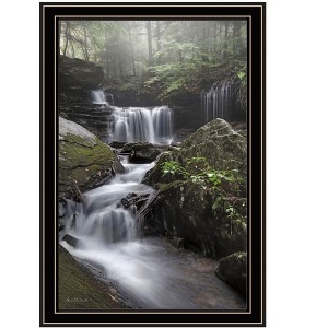 HomeRoots Ricketts Waterfall Black Framed Print Wall Art - 1 of 4