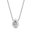 10K White Gold 1/10 Cttw Miracle Set Round-Cut Diamond Pendant Necklace - 3 of 4