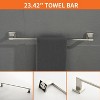 CLIHOME 4-Piece Bathroom Hardware Set, Includes Towel Bar, Toilet Paper Holder, Towel Ring, and Robe Hook - 2 of 4
