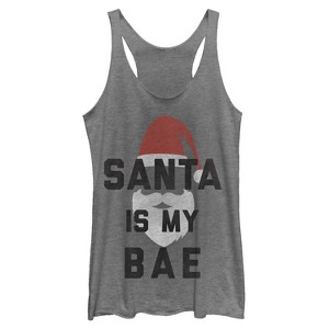 Women's Lost Gods Christmas Santa is my Bae Racerback Tank Top - 1 of 3