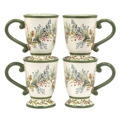 Certified International Set of 4 18oz Winters Forest Mugs