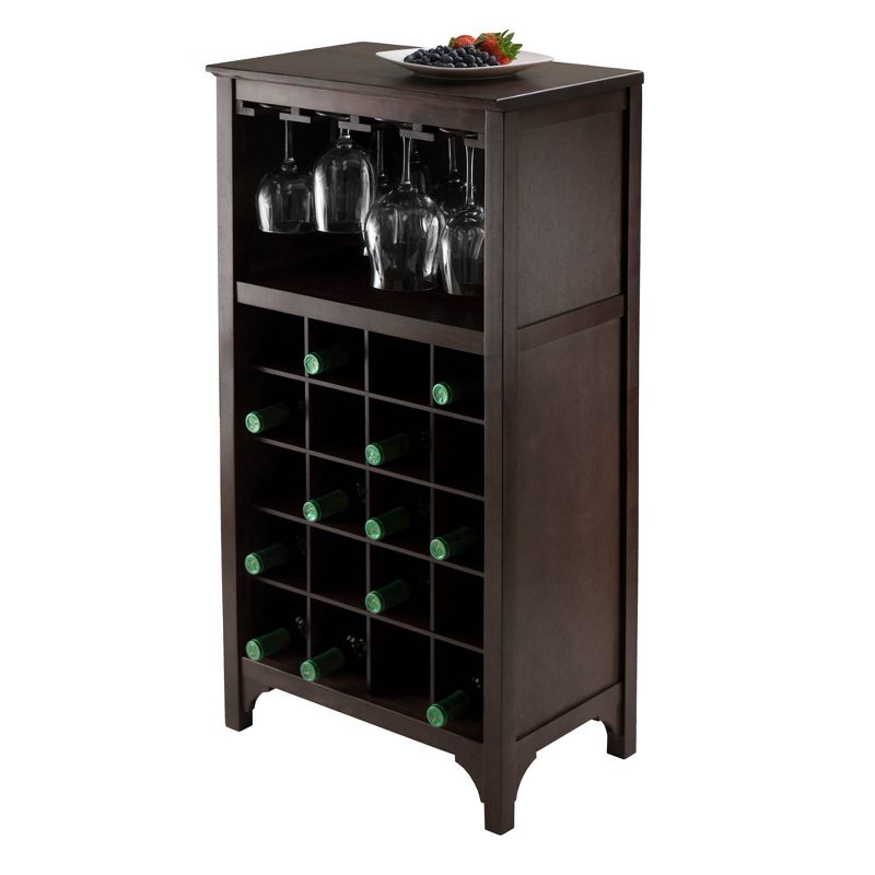 Ancona Wine Cabinet Modular Set Wood/Black - Winsome, 4 of 7