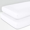 100% Organic Cotton Crib Sheets Pack of 2, Soft & Cool, GOTS Certified by California Design Den - 2 of 4