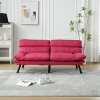 70" Sleeper Sofa Bed,Modern Linen Upholstered Convertible 2-Seater Couch with Thick Cushion for Small Spaces Living Room-Baofuwish - 3 of 4