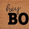HomeRoots 24" X 36" Black And Natural Halloween Halloween Hey There Outdoor Coir Door Mat - 4 of 4