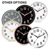 Aoibox 10 Inch Silent Non-Ticking Wall Clock, Analog Modern Design for Office, Home, Bathroom, Kitchen, Bedroom, School, Living Room (Black) - 3 of 4