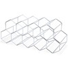 Nat & Jules Honeycomb Silver Tone Iron Metal Tabletop Wine Rack - Holds 9 Bottles - 3 of 4