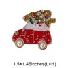 Unique Bargains Christmas Brooches YNCP7511 Alloy Dripping Wax Red 1.5"x1.46" 1 Pc - 3 of 4