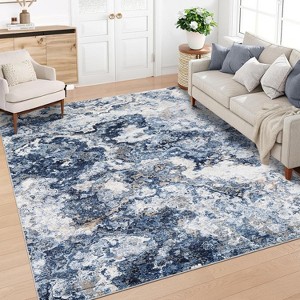 coucheta Abstract Washable Area Rug, Multi-size Modern Non Slip Soft Ultra Thin Low Pile Large Throw Carpet, for Living Room, Bedroom, Dining, Office - 1 of 4