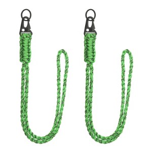 Unique Bargains Braided Soft Keychain ID Badges Lanyard with Metal Ring 2 Pcs - 1 of 4