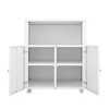 Dolonm Black /White Metal Printer Stand with File Cabinet, Storage Cabinet - 3 of 4
