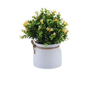 Unique Bargains Artificial Plants Jute-Wrapped Cup Plastic 3.94"x3.94"x8.27" 1 Pc - 1 of 4