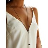 Lariat Y-Necklaces Long Necklaces for Women Long Black Necklaces|Gold for Women|Drop Heart Necklaces for Women Front Adjustable Long Chain Necklace - 2 of 4