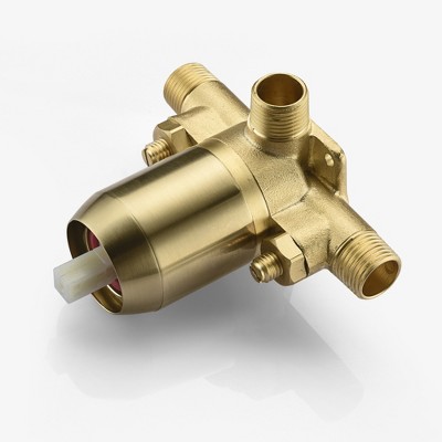 Brushed Gold Wall Mounted Rain Shower Faucet Set