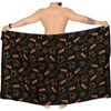 LA LEELA Men's Pareo Halloween Costumes Ghost Party Swim Trunks Swimwear Summer Sarong Full Beach Wrap for Men One Size Black, Ghost - 3 of 4