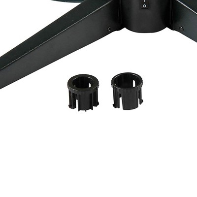 Black Metal Rotating Christmas Tree Stand with RGB LED Lights