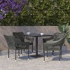 Flash Furniture Ethan Set of 4 Commercial Grade Stacking Patio Chairs, All Weather PE Rattan Wicker Patio Dining Chairs - 2 of 4