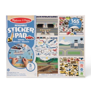 Melissa & Doug Reusable Vehicles Sticker Pad - 165+ Reusable Stickers: Kids Craft Play with Transportation Theme - 1 of 4