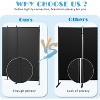 Sandinrayli 6Ft Room Divider Privacy Screen, Black - 4 of 4