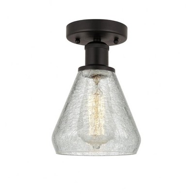 Conesus - 1 Light Semi-Flush Mount In Industrial Style-10.75 Inches Tall and 6 Inches Wide