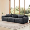 114'' Plush Modular Sectional Sofa with Ottoman, Throw Pillows and Full-Compression Vacuum Packaging - 3 of 4