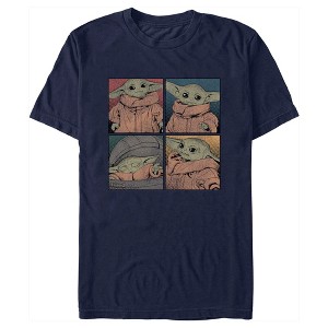 Men's Star Wars: The Mandalorian Grogu Distressed Emotion Boxes T-Shirt - 1 of 4