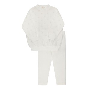 Ely's & Co. Toddler Velour 2-Piece Lounge Set - Embroidered Floral Collection - 1 of 1