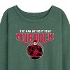 Women's - Marvel - Daredevil Murdock Lightweight French Terry Wide Neck Long Sleeve Graphic Shirt - 2 of 4