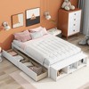 Full Size Platform Bed with 2 Drawers and Storage Case - ModernLuxe - 3 of 4