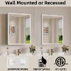 Alita 20" x 28" Medicine Cabinet with Mirrors and Lights, Bathroom Cabinet with 3 Light Mode, Anti-Fog, Dimmable, Memory Function, Outlet, Silver - 3 of 4
