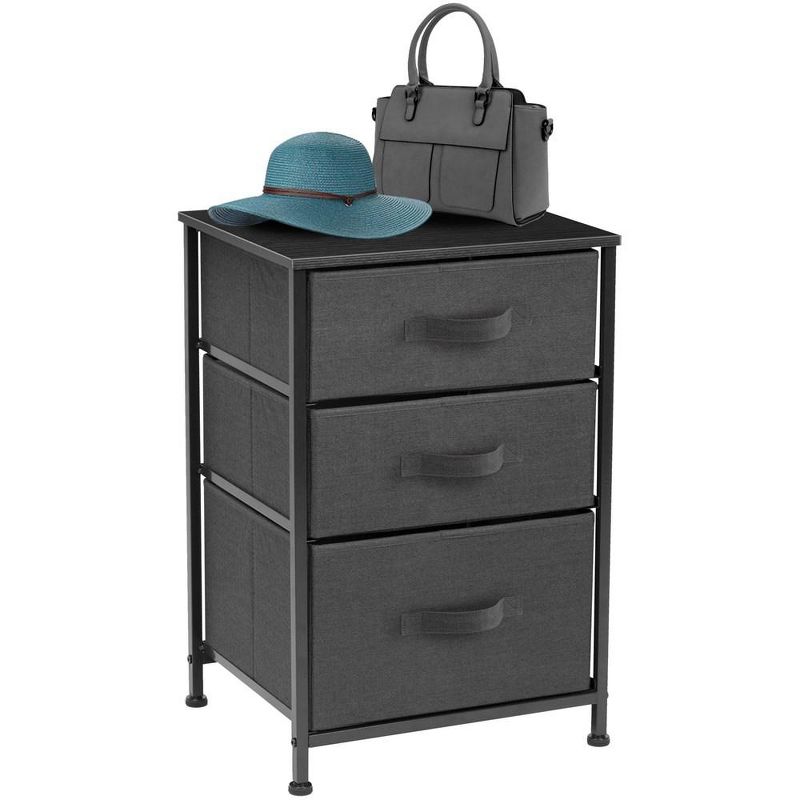 Sorbus 3  Drawers - Steel Frame, Wood Top & Easy Pull Fabric Bins - Perfect for Home, Bedroom, Office & College Dorm, 1 of 6