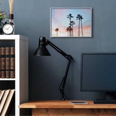 Sunset Sky with Palm Tree Silhouettes Canvas Print