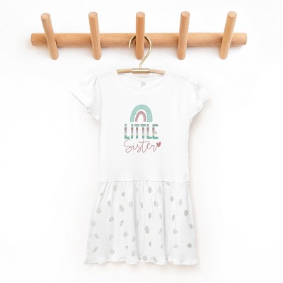The Juniper Shop Little Sister Rainbow Toddler Graphic Dress