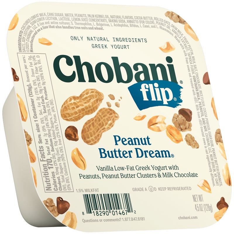 Chobani Flip Peanut Butter Dream Low Fat Greek Yogurt - 4.5oz, 1 of 11